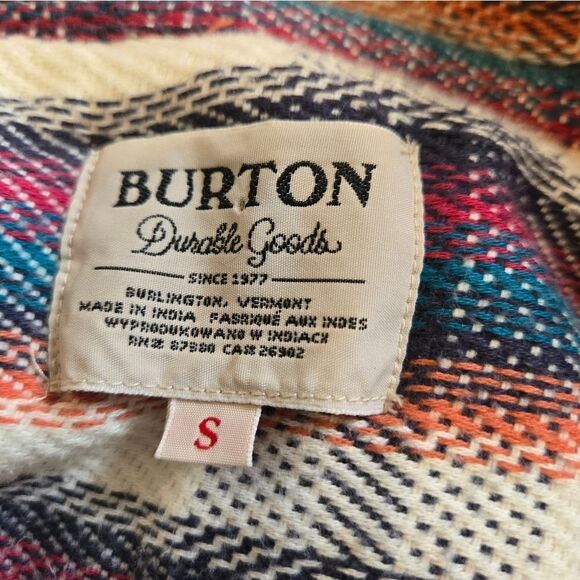 Burton Blue & Red Plaid Sherpa Lined Flannel Shirt Jacket - Picture 6 of 9